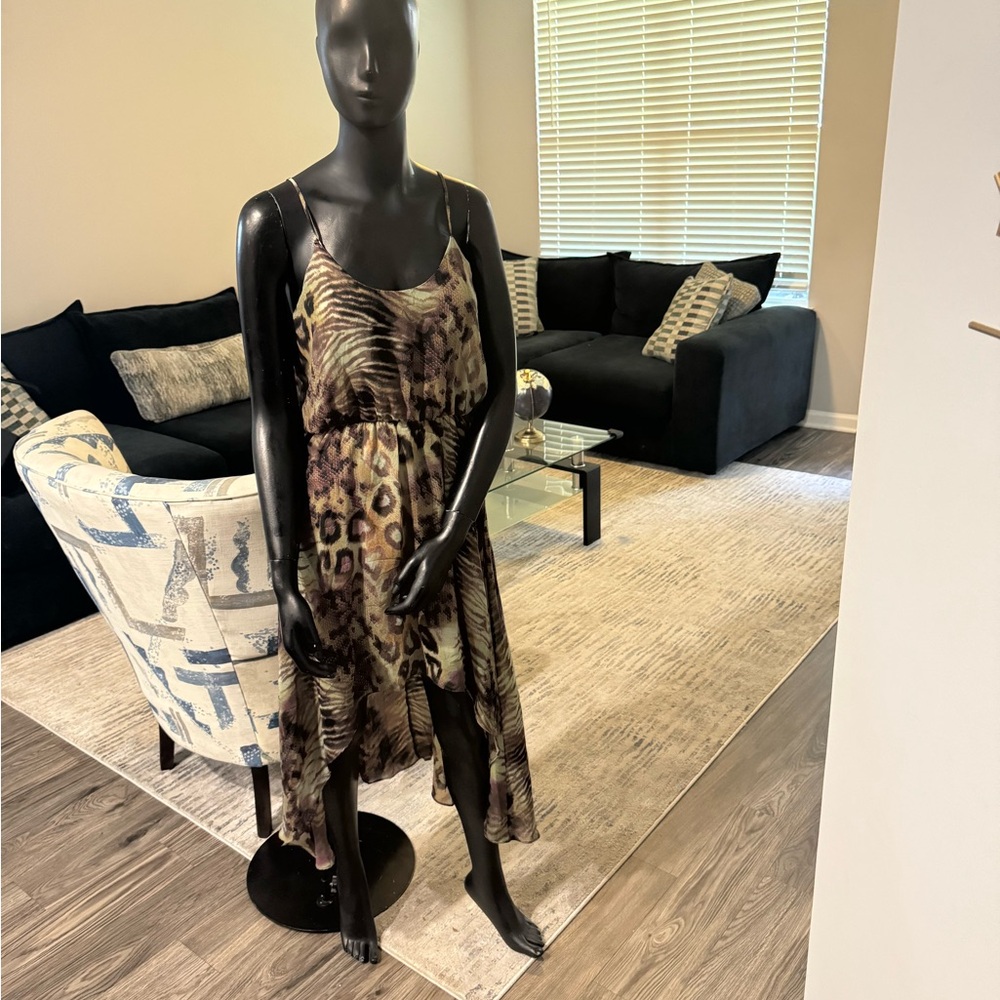 Fashion Nova Animal Print High Low Dress